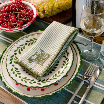 Twill Stripe Green napkins