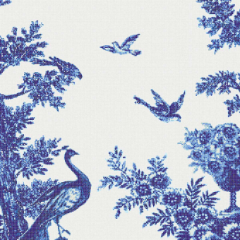 Mosaico Jardin azul