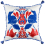 Folk Embroidery Cushion Mindthegap Blue/Red LC40080