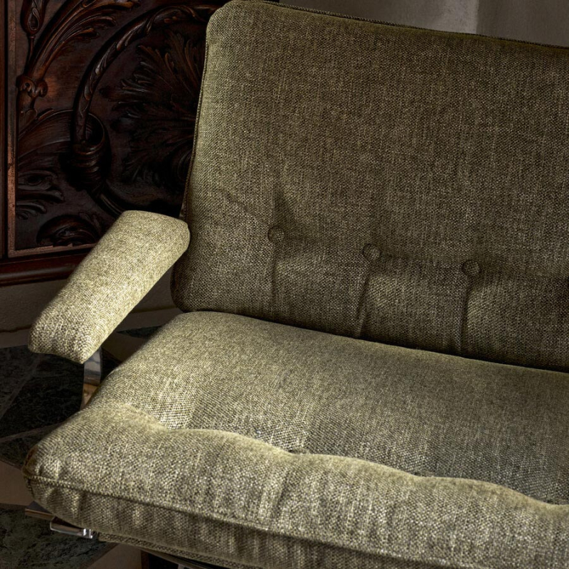 Tissu Zimmer + Rohde 'Messine' - Rayures Froissées, Couleur Miel, 1.8+ Mètres, Lin/viscose