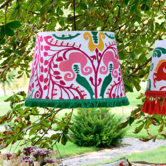 Hungarian Embroidery suspension Lampshade
