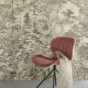 Papier peint panoramique Misty Mountain - Emerald