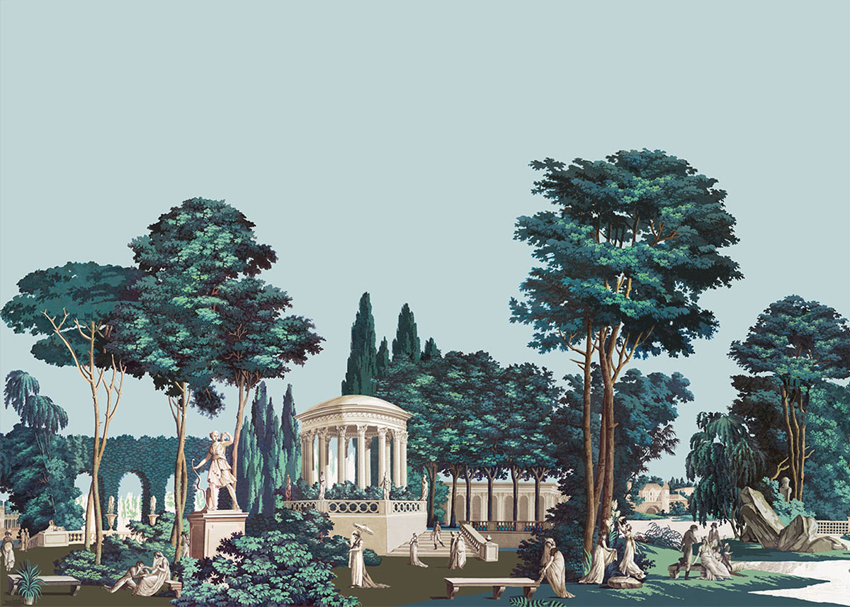 Papier peint panoramique Le Jardin Anglais - Le Grand Siècle