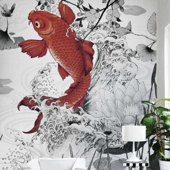 Papier peint panoramique Koi Re-edition