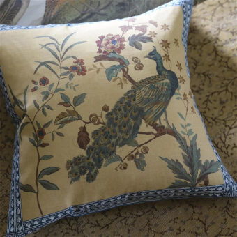 Peacock Toile Cushion