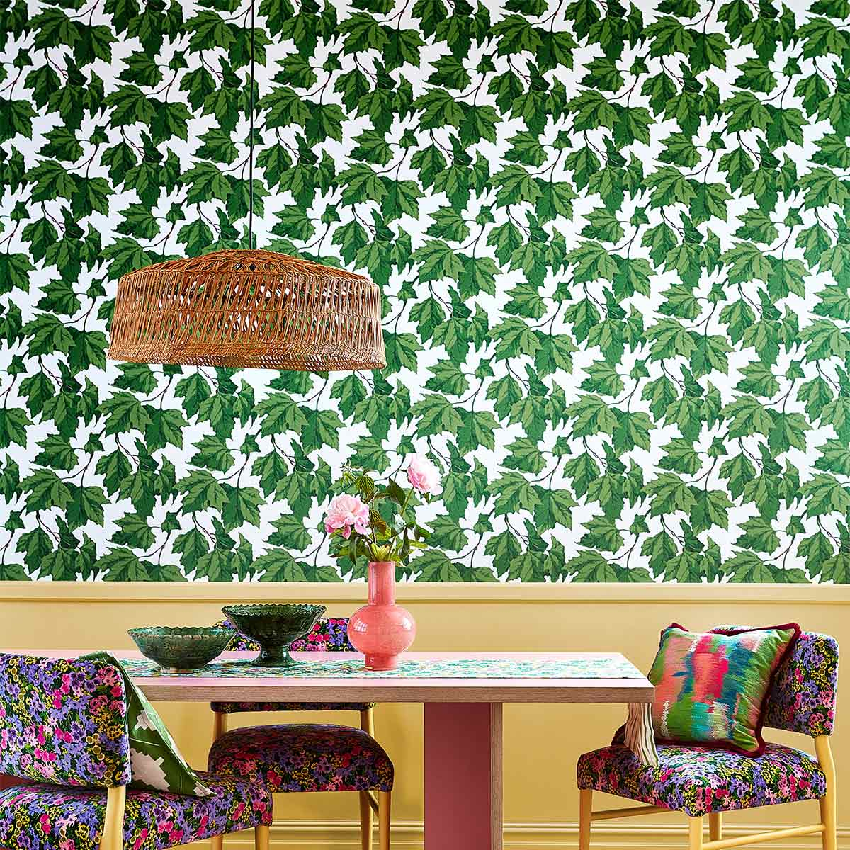 Carta da parati con foglie screziate - Arlecchino, image size:1200x1200