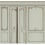 Carta da parati panoramica Boiseries Haussmann Koziel Vert de gris DPH010EU