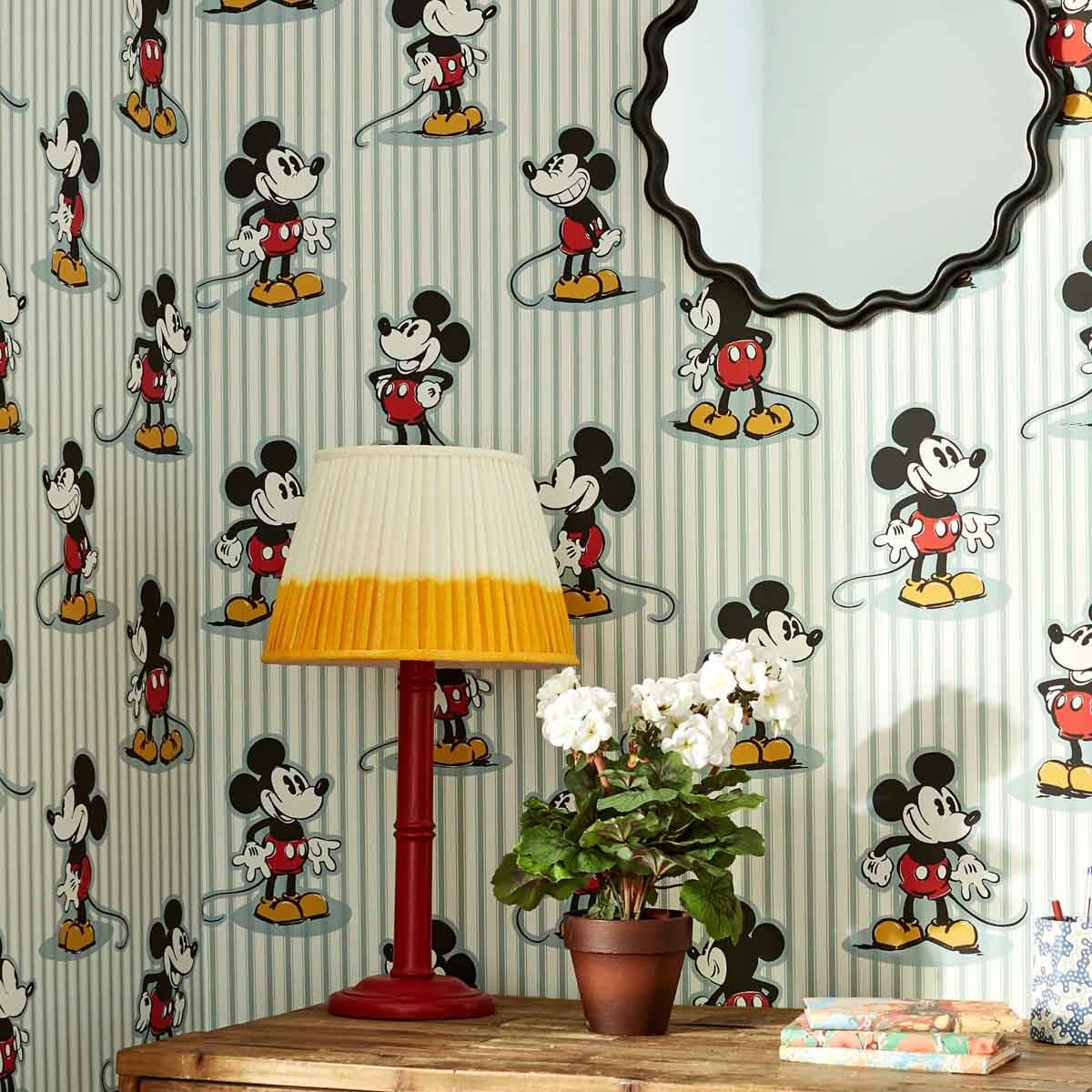Carta da parati a strisce di Topolino - Sanderson, image size:1200x1200