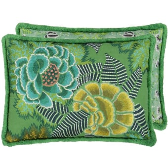 Coussin Rose de Damas Embroidered