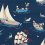 Donald Nautical fabric Sanderson Night Fishing DDIF227161