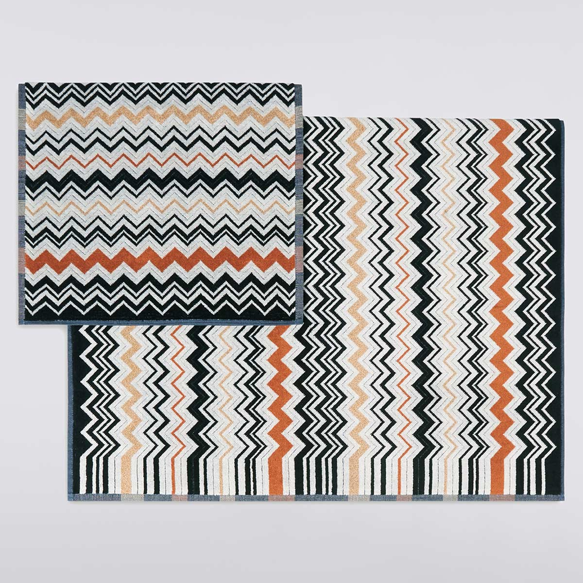 Missoni black 2025 and white towels