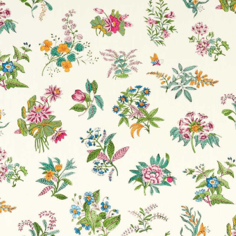 Tessuto Woodland Floral Coton-lino