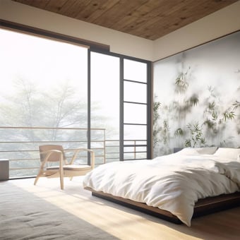 Panoramatapete Bambous dans la Brume