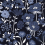 Carta da parati panoramica Fleurs des Champs Luna Koziel Navy CUST-LUNA