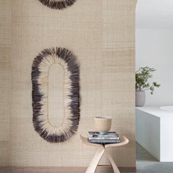 Raphia Totem Wall Covering