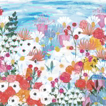 Panoramatapete Jardin Fleuri