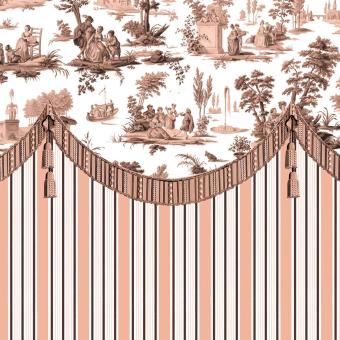 Papier peint panoramique Toile de Jouy Impériale
