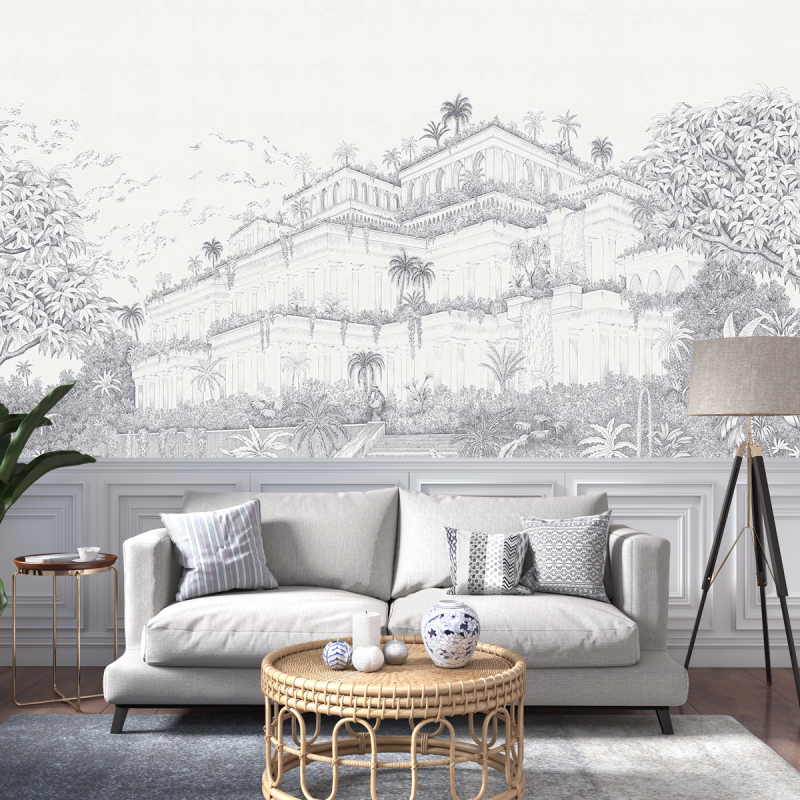 Grande Tapisserie Murale « Le Jardin En Mai » – Traditionnelle Neuve, Format Vertical, 18x13 In