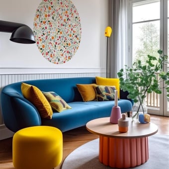 Herbier round wallpaper