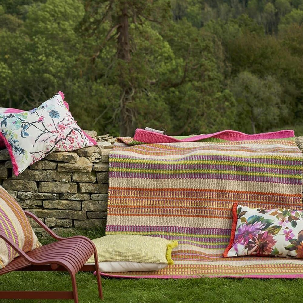 Chinoiserie Flower Peony Outdoor Cushion Designers Guild