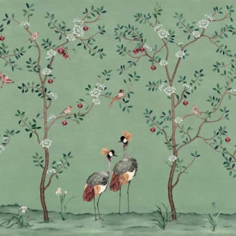 Papier peint panoramique Crowned Crane