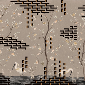 Papier peint panoramique Tetris Chinoiseries