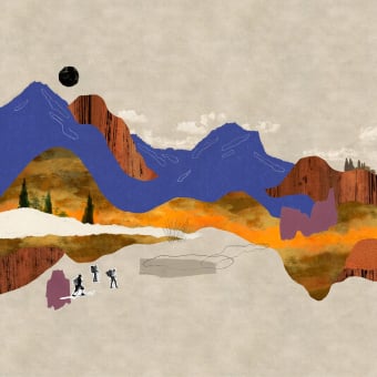 Papeles pintados panorámico Landscape Collage