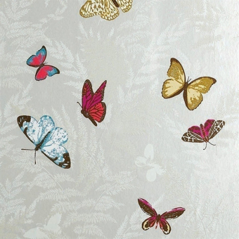 Carta da parati Farfalla Gris Nina Campbell