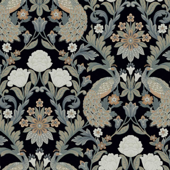 Paons Floral Classique Wallpaper