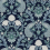 Paons Floral Classique Wallpaper Initiales BLEU ET BLEU PAON AC9103