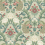 Paons Floral Classique Wallpaper Initiales VERT ET BEIGE CLAIR AC9104