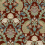 Paons Floral Classique Wallpaper Initiales VERT ET BORDEAUX AC9106