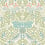 Jardin aux Papillons Wallpaper Initiales VERT MOUSSE ET BLANC AC9164