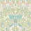 Tapete Jardin aux Papillons Initiales VERT MOUSSE ET BLANC AC9164