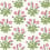 Papier peint Fleurs de Pré Initiales FUCHSIA ET BLANC AC9153