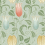 Papel pintado Tulibe Canterbury Initiales BLEU CIEL ET VERT DOUX AC9202