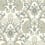 Paons Floral Classique Wallpaper Initiales GRIS ET BEIGE CLAIR AC9102