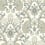 Papier peint Paons Floral Classique Initiales GRIS ET BEIGE CLAIR AC9102