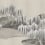 Papier peint panoramique Saules et Montagnes Londonart Blanc MUN08-E
