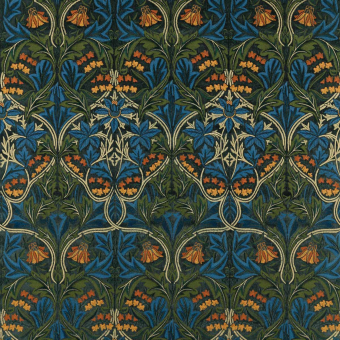 Bluebell Embroidery Velvet