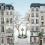 Carta da parati panoramica Rue Jacob Edmond Petit 300x330 cm - 3 lés - Parties ABC RM151+RM155+RM156
