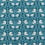 Tissu Pimpernel Coton Morris and Co Midnight / Opal MVOF227212
