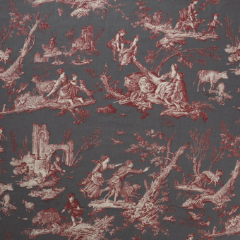 Tissu La balançoire Red/Beige Marvic Textiles