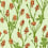 Monkshood Wallpaper Morris and Co Tangerine/Sage MVOW217345