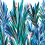 Papier peint panoramique Jardins Suspendus Eden Casadeco Bleu /85266411