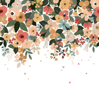 Papier peint panoramique Lush Flowers