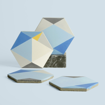 Piastrella di cemento Melipapi Blu