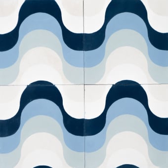 Piastrella di cemento Waves