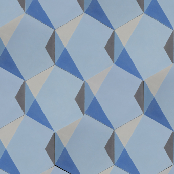 Piastrella di cemento Melipapi Blu