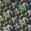 Stoff Coppice Harlequin Cerise / Marine HSAF120822